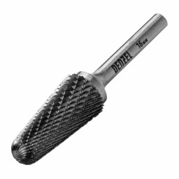 Борфреза по металлу твердосплавная, коническая закругленная, тип-L, 16 мм Denzel