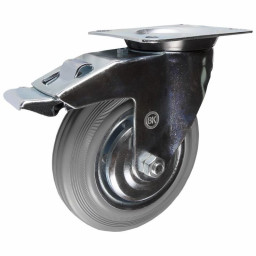 Колесная опора 160мм поворотная с тормозом