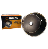 Коронка 110мм М22 Кирпич/бетон ВИХРЬ