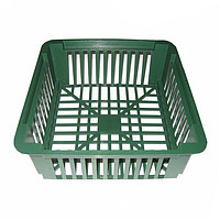 Корзина для луковичных квадратная зеленая/терракот