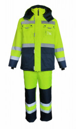 Костюм зимний НОРДИК куртка п/к лимонный с темно-синим