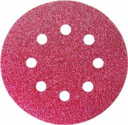 Круг абразивный на ворсовой подложке под "липучку", перфорированный Р24,125 мм МАТRIХ