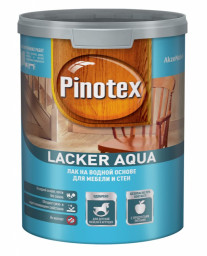 Лак Пинотекс на водной основе Lacker Aqua 70 глянцевый для мебели и стен 1л