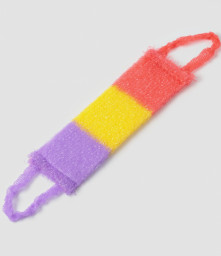 Мочалка для тела Доляна Трёхцветная 12×45 см МИКС