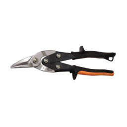 Ножницы 250 мм по металлу, прямой и левый рез двухкомпонентные рукоятки PIRANHA "GROSS"