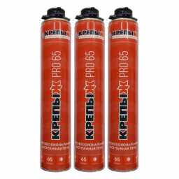 Пена монтажная профессиональная всесезонная PRO 65 КРЕПЫЖ