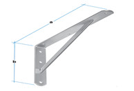 Стальной кронштейн усиленный (плоский)  330x500 оцинкованный WSWP 500 G  