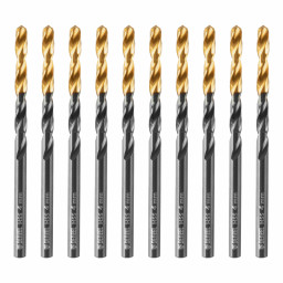 Сверло по металлу, 4 мм, HSS-Tin, Golden Tip, 10 шт. Denzel