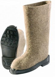 Валенки "Арктика" серые на резиновой подошве