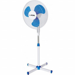 Вентилятор электрический напольный LIRA LR 1101 мощ.55 Вт, цвет голубой+белый