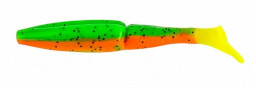 Виброхвост несъедобный Helios Guru 5,0"/12,17 см Pepper Green & Orange LT