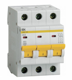 Выключатель автоматический модульный 3п C 63А 4.5кА ВА47-29 IEK