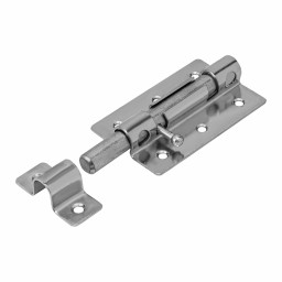 Задвижка дверная с фиксацией ЗД-08 цинк прямоугольная площадка Металлист