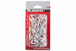 Заклепка 4,0*10 мм RAL 9003 сигнально-белый 50 шт Matrix